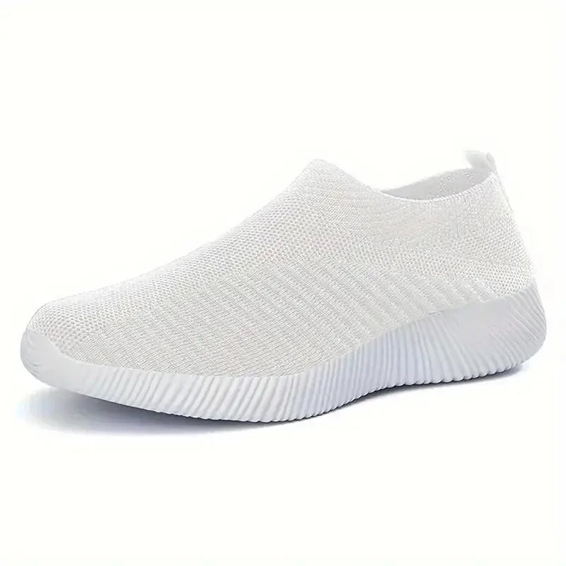 Women's Solid Color Sneakers Breathable Mesh Woven Outdoor Lightweight Low Top Walking Running Sports Socks Shoes - Buy online at  Vibe In Cart.