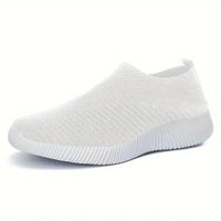 Women's Solid Color Sneakers Breathable Mesh Woven Outdoor Lightweight Low Top Walking Running Sports Socks Shoes - Buy online at  Vibe In Cart.