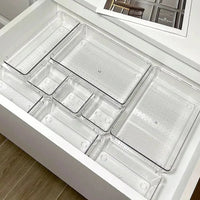 Transparent PET Drawer Storage Box Set for Organization