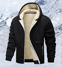 Winter Lambswool Zipper Hoodies Thicken Warm Jackets Long Sleeve Sweatshirts Casual Sports Fleece Black Coats Hooded Men Coat To - Buy online at  Vibe In Cart.