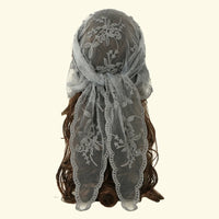 Adult Women's Triangular Lace Polyester Hair Scarf Accessory