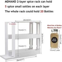 Multi-Function 2 Tier Rotate Spice Storage Rack Seasoning Swivel Storge Organizer Shelf kitchen bathroom creative household item - Buy online at  Vibe In Cart.