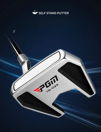 Left Handed Men's Standing Golf Putter with Ball Pickup, Silver Black