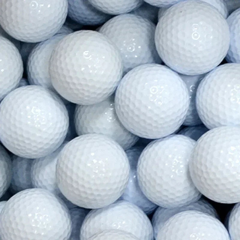 Set of 10 White Two-Piece Standard Golf Balls for Practice