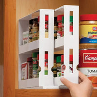 Multi-Function 2 Tier Rotate Spice Storage Rack Seasoning Swivel Storge Organizer Shelf kitchen bathroom creative household item - Buy online at  Vibe In Cart.