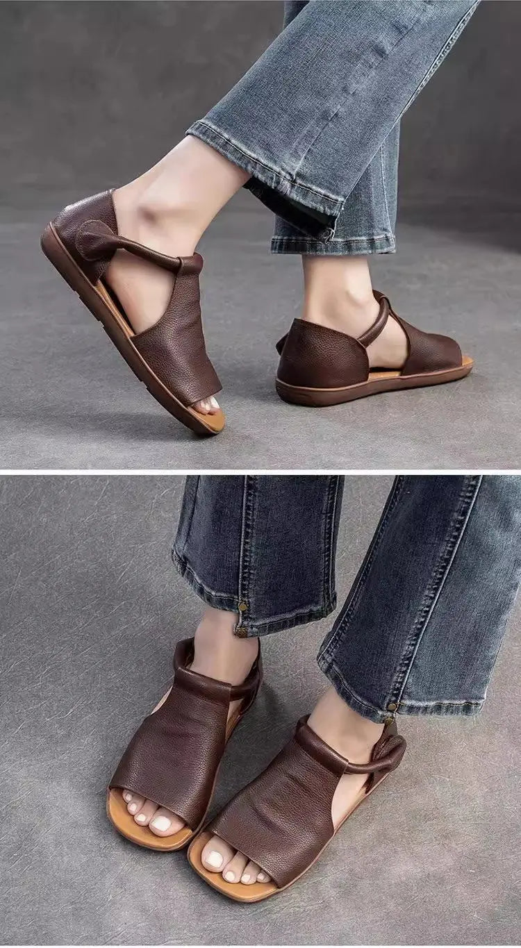 Women's Open-Toe Flat Sandals with Cross Strap & Adjustable Ankle Strap - Summer Casual Lightweight Walking Shoes for Women, Min - Buy online at  Vibe In Cart.