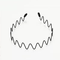 Unisex Black Elastic Non Slip Simple Metal Headbands For Men Women Wavy Hairband Spring Hair Hoop Fashion Hair Accessories - Buy online at  Vibe In Cart.