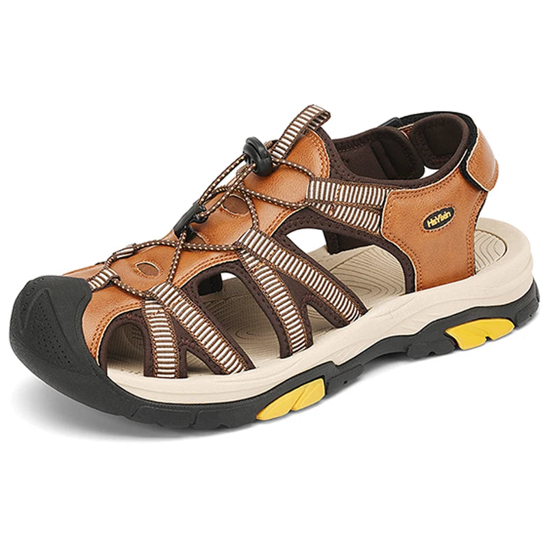 Men's Waterproof Sports Sandals for Hiking and Beach Open Toe Adjustable