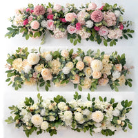 100cm Luxury White Rose Artificial Flower Row Wedding Table Centerpiece Flowers Backdrop Wall Arches Decor Party Stage Floral - Buy online at  Vibe In Cart.
