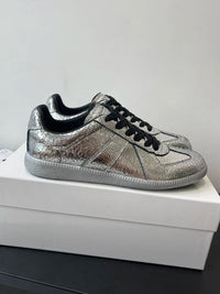 Men's White Lace-Up Genuine Leather Casual Shoes