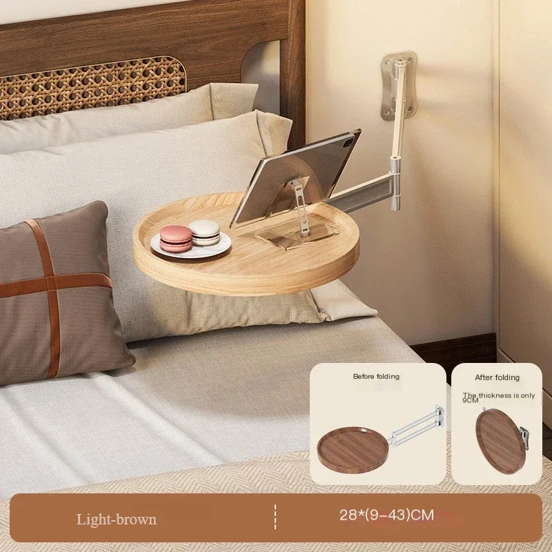 Foldable Wall Mounted Table Bedside Storage Cabinets Multi-Purpose Floating Shelves for Bedroom Living Room Compact Tea Tables - Buy online at  Vibe In Cart.