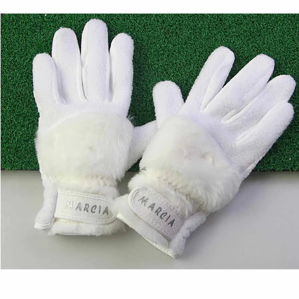 Pair of Women's Warm PU Leather Winter Golf and Driving Gloves