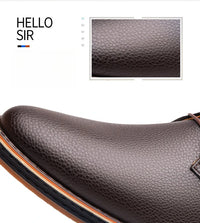 Men's Casual Business Leather Shoes Men Fashion Lace-up Derby Shoe Mens Light Comfortable Outdoor Driving Flats - Buy online at  Vibe In Cart.