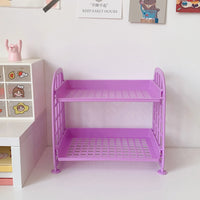 Multi-Functional Plastic Desk Organizer Shelf with Storage, 21x13.7x19.8cm