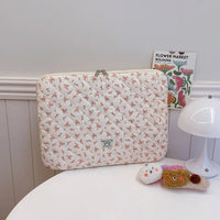 Nylon Flower Print Laptop Sleeve for 11, 14, and 15 Inch Laptops