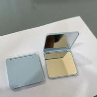 Foldable Double-Sided Glass Makeup Mirror for Desktop Use