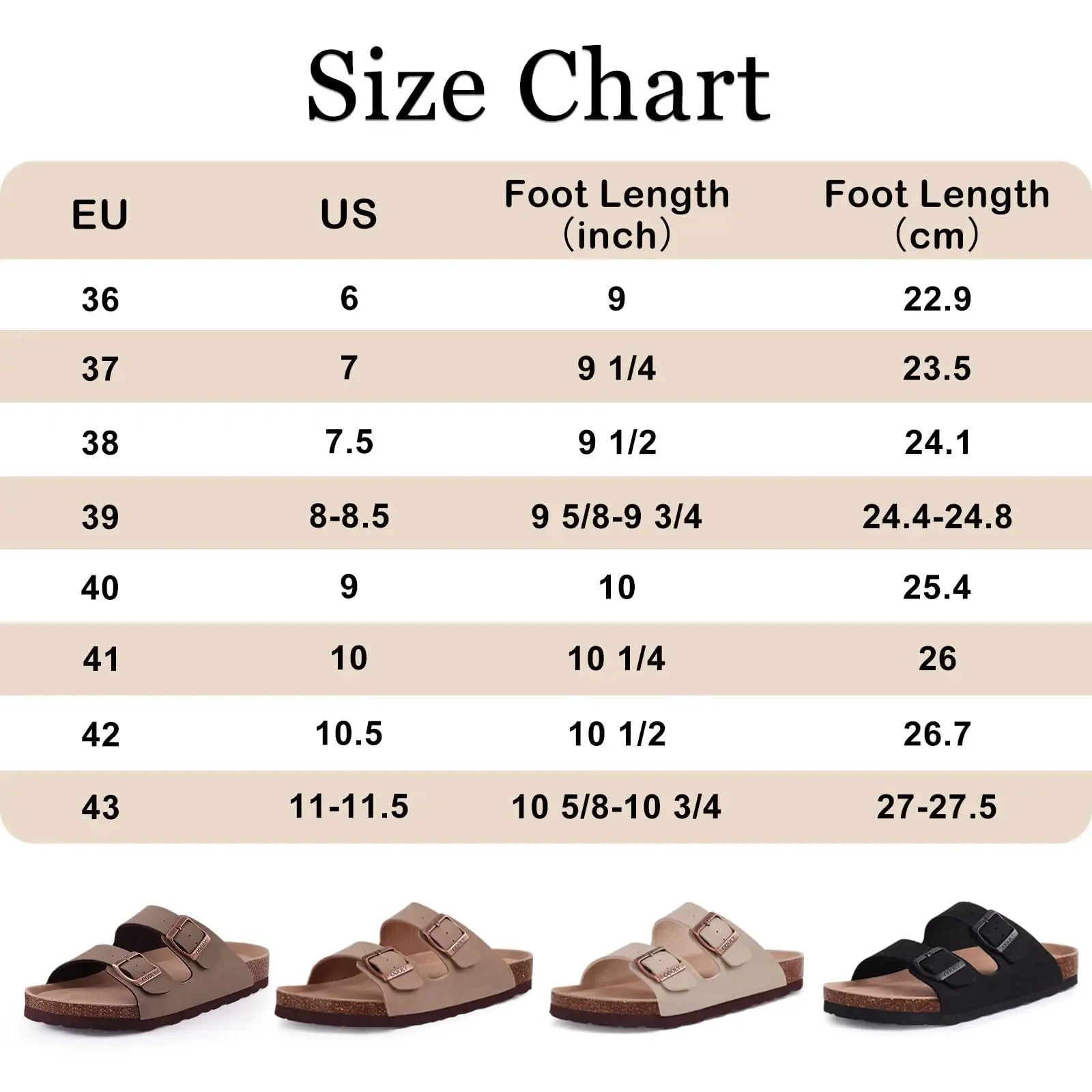 Comwarm Men's Cork Footbed Slides Sandals Arch Support Summer Outdoor Sandals with Adjustable Buckle Leisure Men Leather Slides - Buy online at  Vibe In Cart.