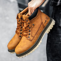 Autumn and Winter New Casual High-Top Men's Boots Men's Thick-Soled Short Boots Chelsea Boots Fashion Versatile Business Shoes Driving Shoes - Buy online at  Vibe In Cart.