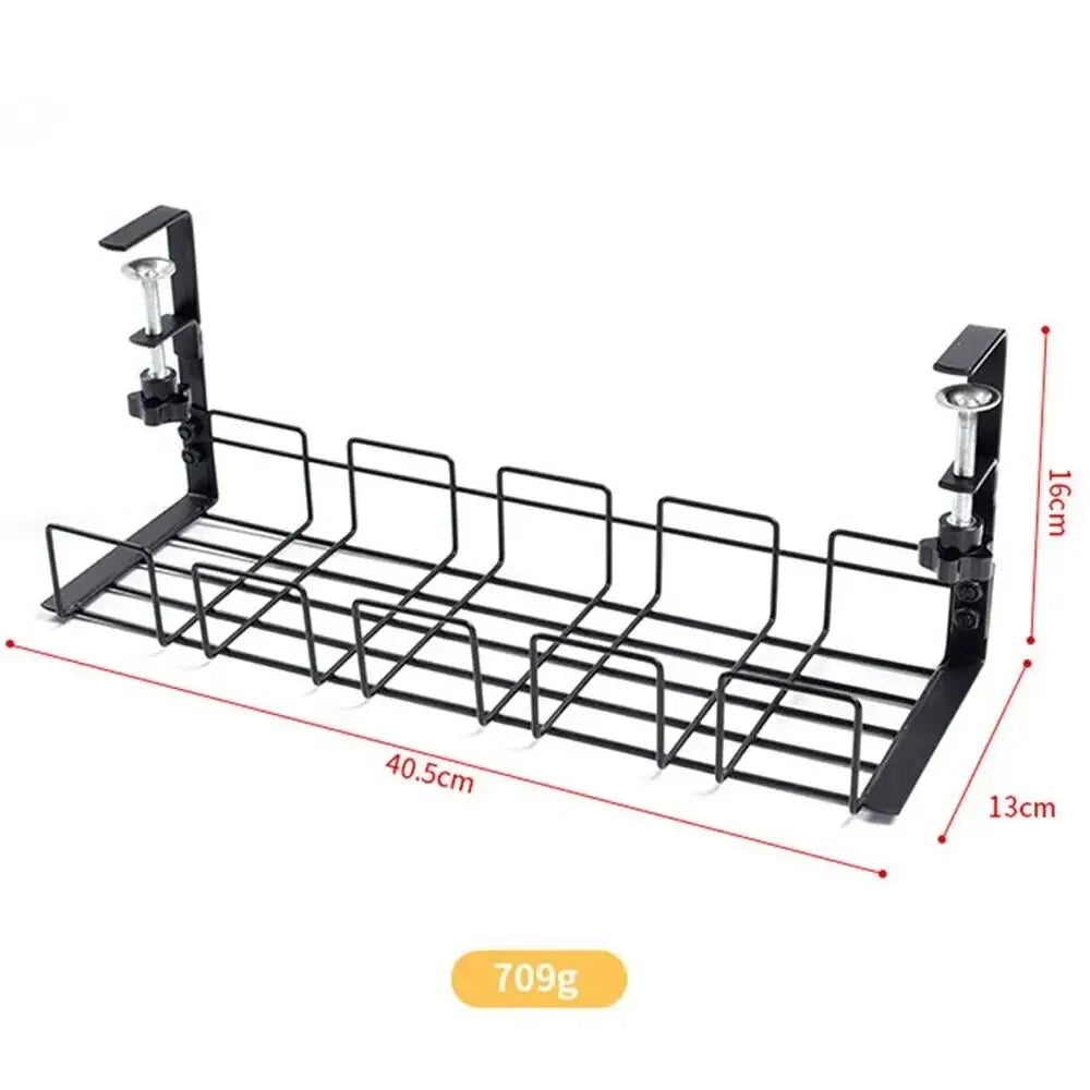 Under Desk Metal Wire Cable Management Organizer Rack