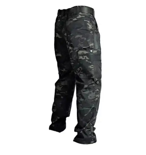 Men's Straight Multi-Pocket Cargo Pants, Broadcloth
