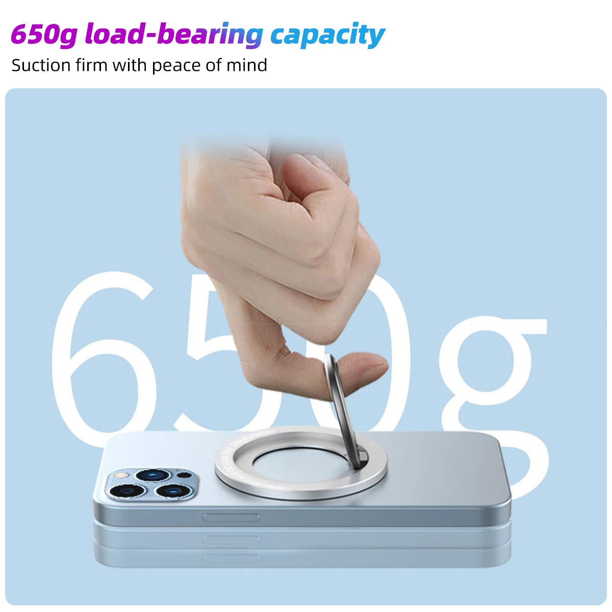 Magnetic Finger Ring Holder with Kickstand for Phones