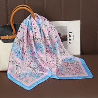 Square Satin Silk Scarf for Women, Casual All Seasons