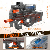 Electric Gel Gun in Transparent Black! Fully Automatic Splatter Ball Toy, Perfect for Outdoor Shooting Games (No Bullets) - Buy online at  Vibe In Cart.