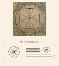 MOBI GARDEN Camping Tent Commander Dome Tent Shelter Waterproof Windproof Ultra-light 70D Nylon 160/185/245CM - Buy online at  Vibe In Cart.