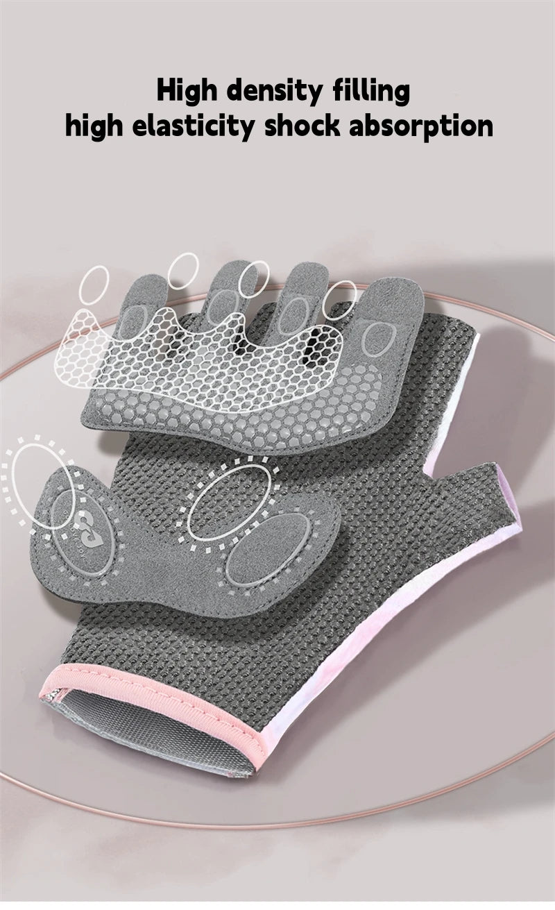 RNABAU Women Cycling Bicycle Gloves Half Finger Gym Gloves Men Mitten Breathable Anti-slip Glove Fitness Sport Training Gloves - Buy online at  Vibe In Cart.