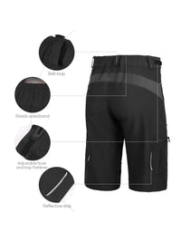 Gym Shorts Man Mountain Bike Shorts Stretch MTB Shorts Quick Dry with Zipper Pocket Suitable for Running，Hiking，Camping - Buy online at  Vibe In Cart.