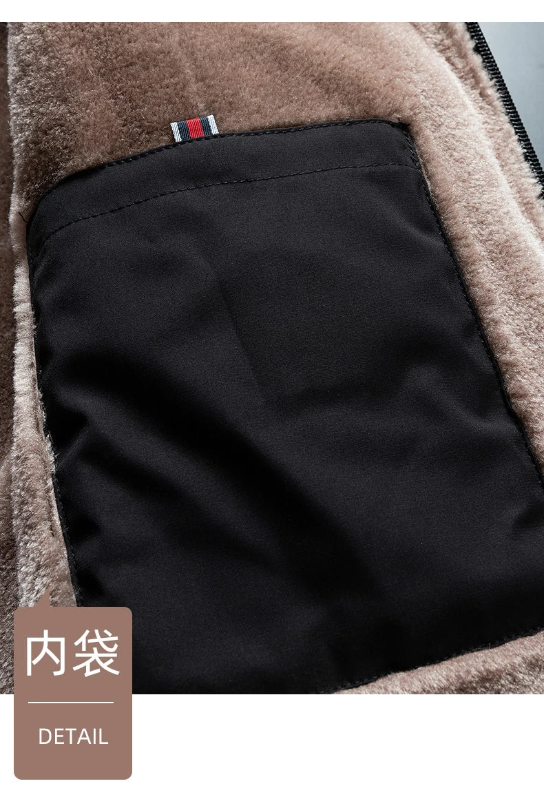 Plus Size 8XL Men's Jacket Fur Lined Sherpa Jacket Autumn Winter Men Casual Daily Wear Coats Slim Fit Keep Warm Outerwear Coat - Buy online at  Vibe In Cart.