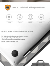 Unisex Zipper Canvas Laptop Briefcase for 13.3-17 Inch Laptops