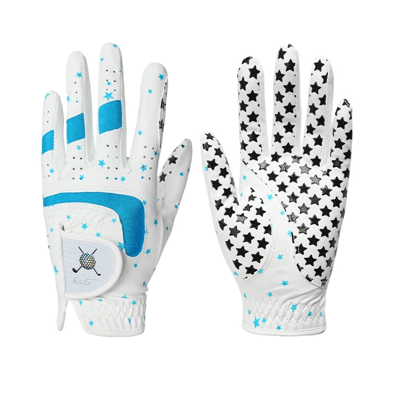 Children's Golf Gloves Fabric Non-Slip Breathable Pair