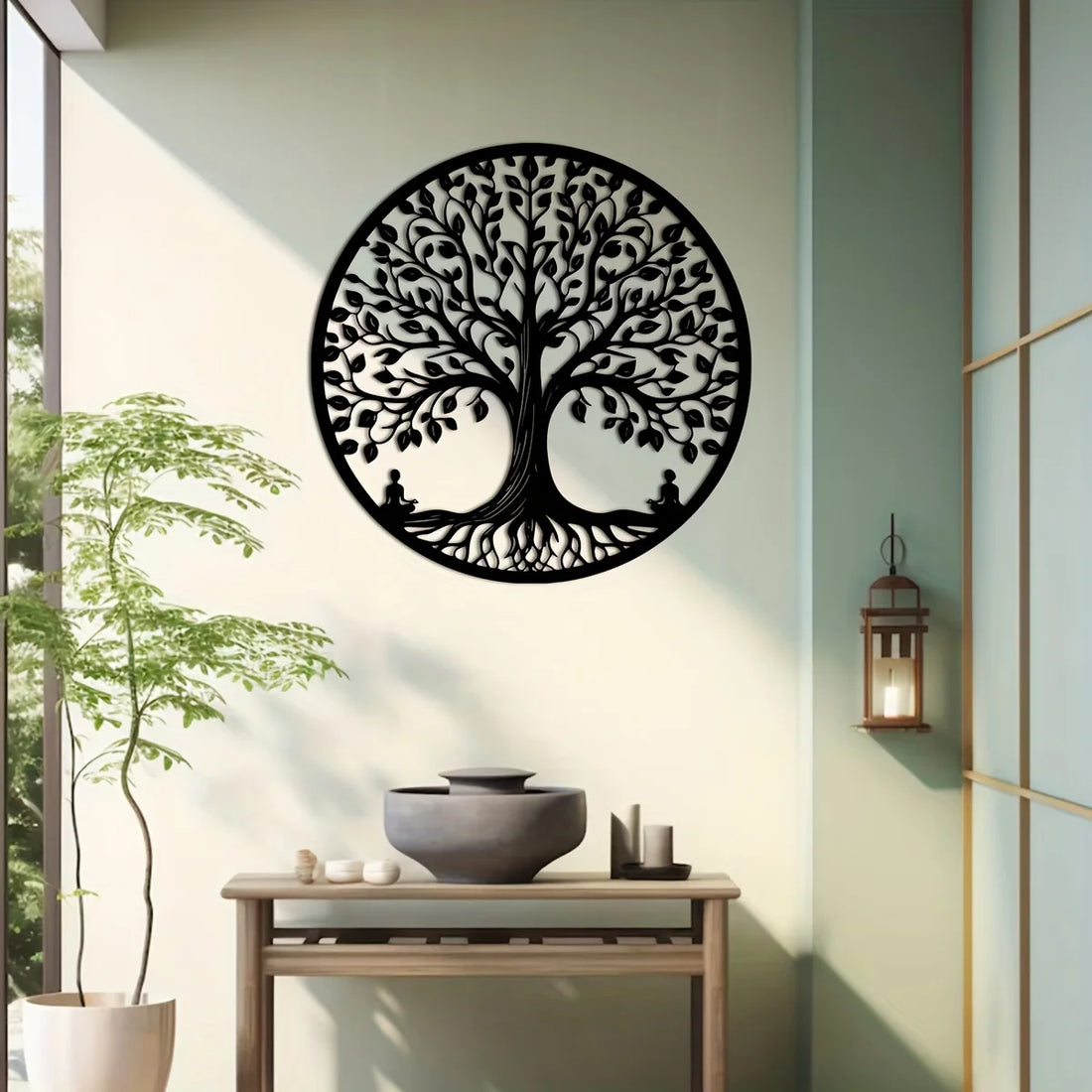 [Nature Tree] Retro Iron Tree of Life Wall Art 1pc, Metal Laser Cut Line Art, Nature-Inspired Home Decor - Buy online at  Vibe In Cart.