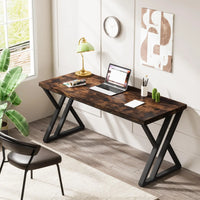 Tribesigns Writing Computer Desk, 55 inch Heavy Duty Study Desk with Z-Shaped Metal Leg, Modern Simple Home Office Computer Desk - Buy online at  Vibe In Cart.