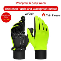 Winter Cycling Gloves For Men And Women Warm Fleece Waterproof Touchscreen