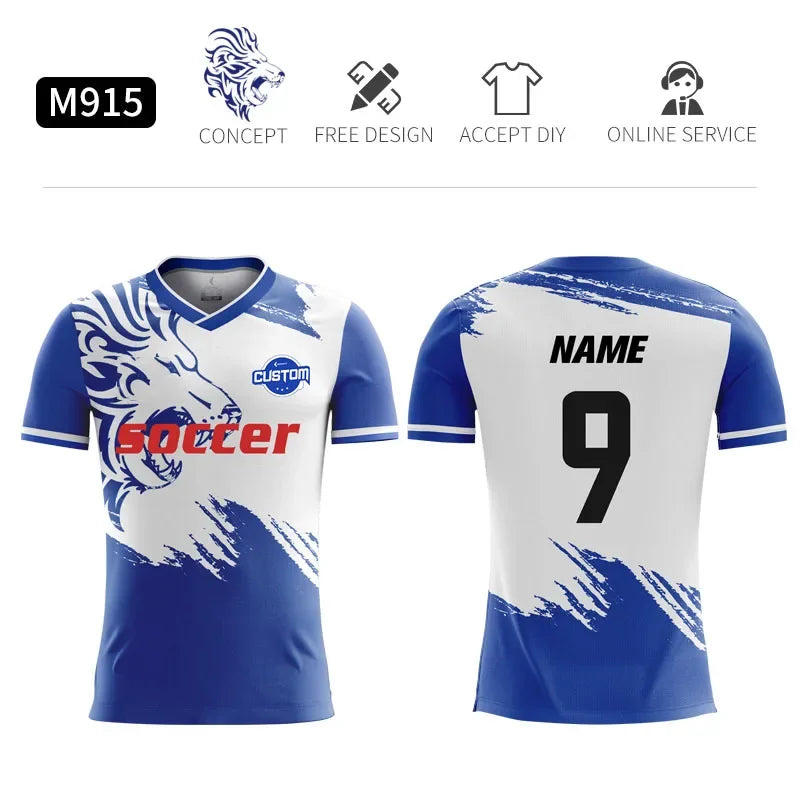Unisex Short Sleeve Polyester Soccer Jersey With Sublimated Print, Sizes 2-5XL