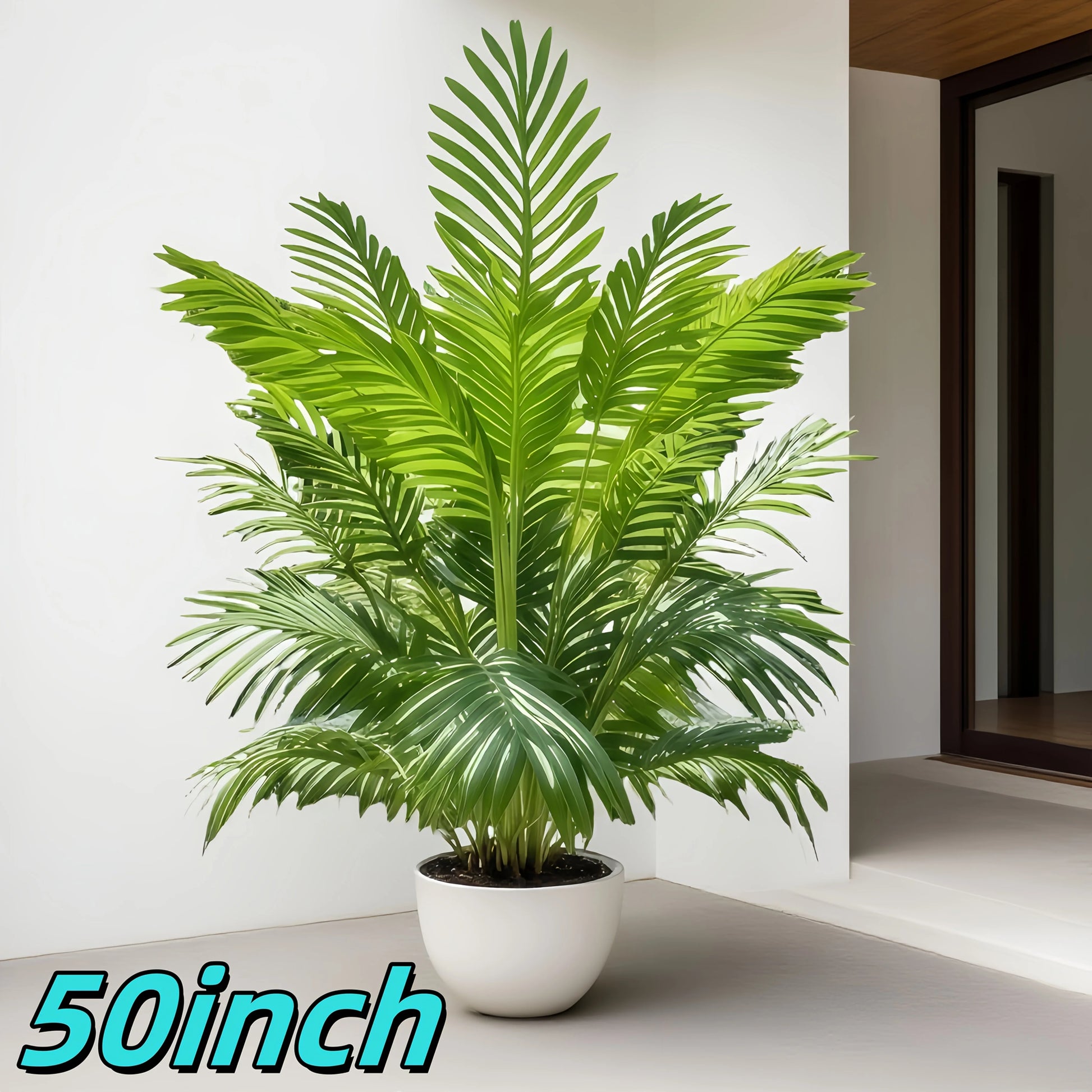 50-Inch Giant Artificial Palm Tree Realistic Full Lush Greenery Indoor Outdoor All-Season Decor for Home Office Wedding Party - Buy online at  Vibe In Cart.