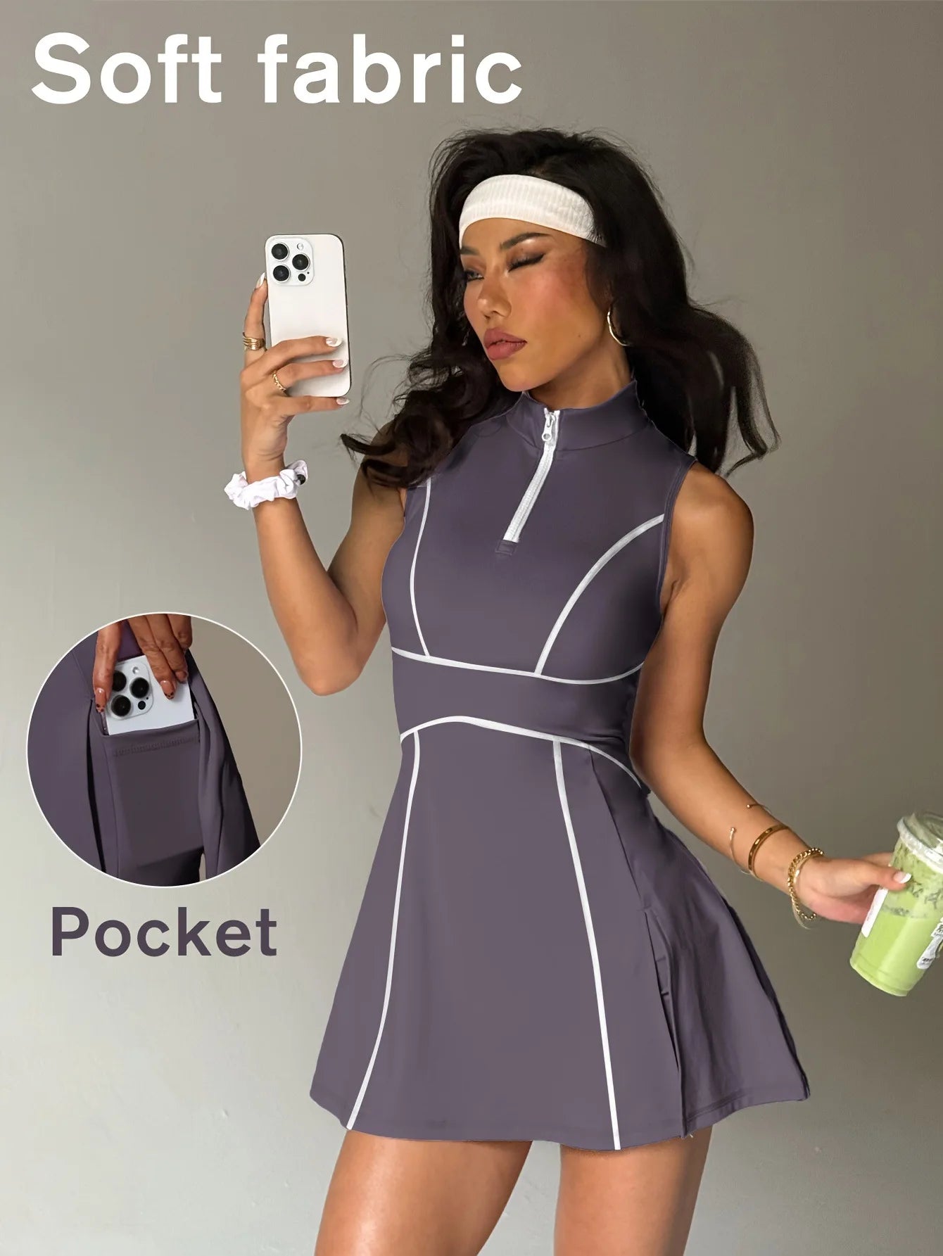 Women Tennis Dress Summer Outdoor Running Suit Lapel Collar Zipper Golf Dress Female Sleeveless Breathable Yoga Skirts - Buy online at  Vibe In Cart.