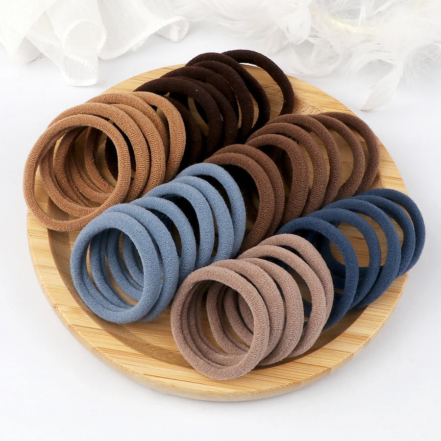 50PCS/Set Women Girls Basic Hair Bands 4cm Simple Solid Colors Elastic Headband Hair Ropes Ties Hair Accessories Ponytail Holder - Buy online at  Vibe In Cart.