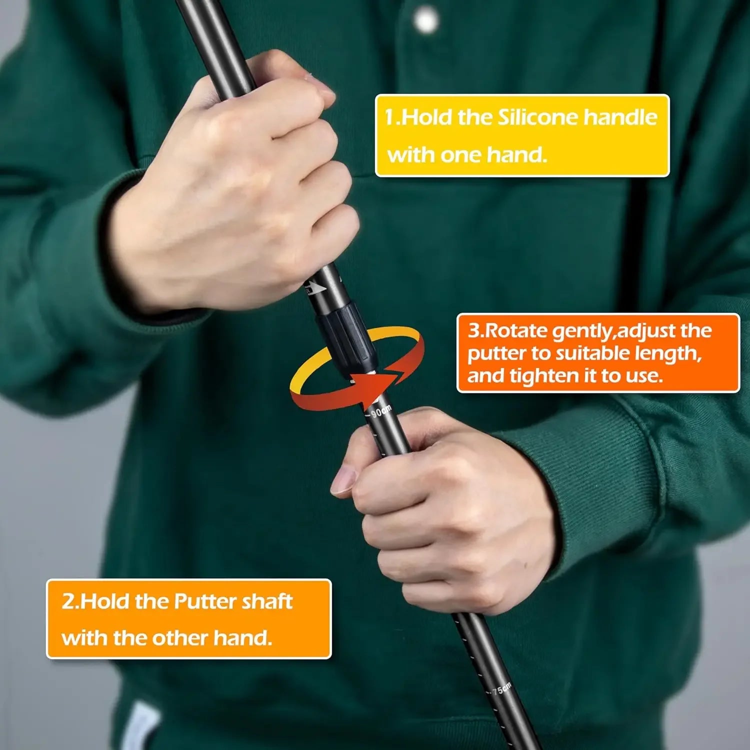 Adjustable Golf Putter with 21-37 Inch Length for Right or Left Handed Users