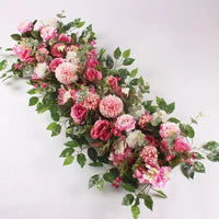 100cm Luxury White Rose Artificial Flower Row Wedding Table Centerpiece Flowers Backdrop Wall Arches Decor Party Stage Floral - Buy online at  Vibe In Cart.