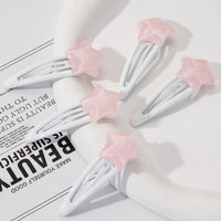 Yellow and Blue Star Design Alloy Plastic Hair Clips