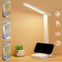 Foldable Table Lamp Led Desk Lamp 3 Type Stepless Dimmable Touch Bedside Reading Eye Protection Night Light USB Chargeable - Buy online at  Vibe In Cart.