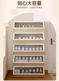 Simple shoe cabinet Household multi-functional free combination storage cabinet Shoe rack Multi-layer with door dust-proof shoe - Buy online at  Vibe In Cart.