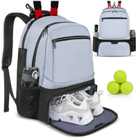 Large Capacity Tennis Backpack Sports Racket Pack Holds 1-2 Tennis Rackets Outdoor Badminton Bag With Shoe Pocket Black Pink - Buy online at  Vibe In Cart.