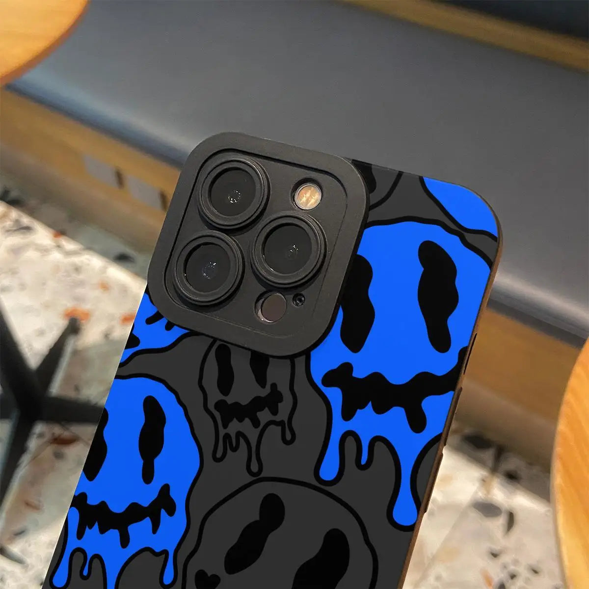 Shockproof Silicone Phone Case with Smile Face Pattern