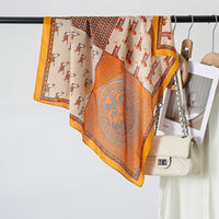 Women's 70cm Square Polyester Scarf for Outdoor Use