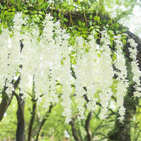 36/24 PACK Artificial Fake Wisteria Flowers Hanging Garland for Wall Outdoor Garden Wedding Party Decoration Home Interior Decor - Buy online at  Vibe In Cart.
