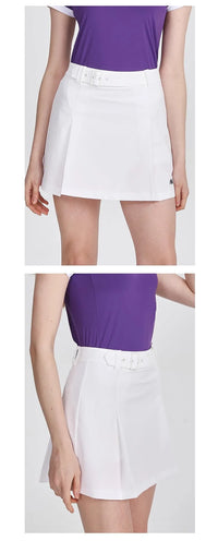 Azureway new golf skort women high-waisted thin skirts sports tennis quick drying skirts with safety shorts ladies golf clothes